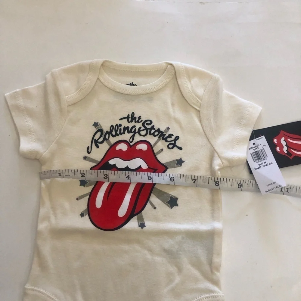 Rolling Stones Old Navy Baby Bodysuit and Pants Set Size 6/12 M